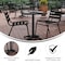 Flash Furniture Mellie 23.5'' Black Square Metal Indoor-Outdoor Table with Base TLH-053-1-BK-GG - alternate 6